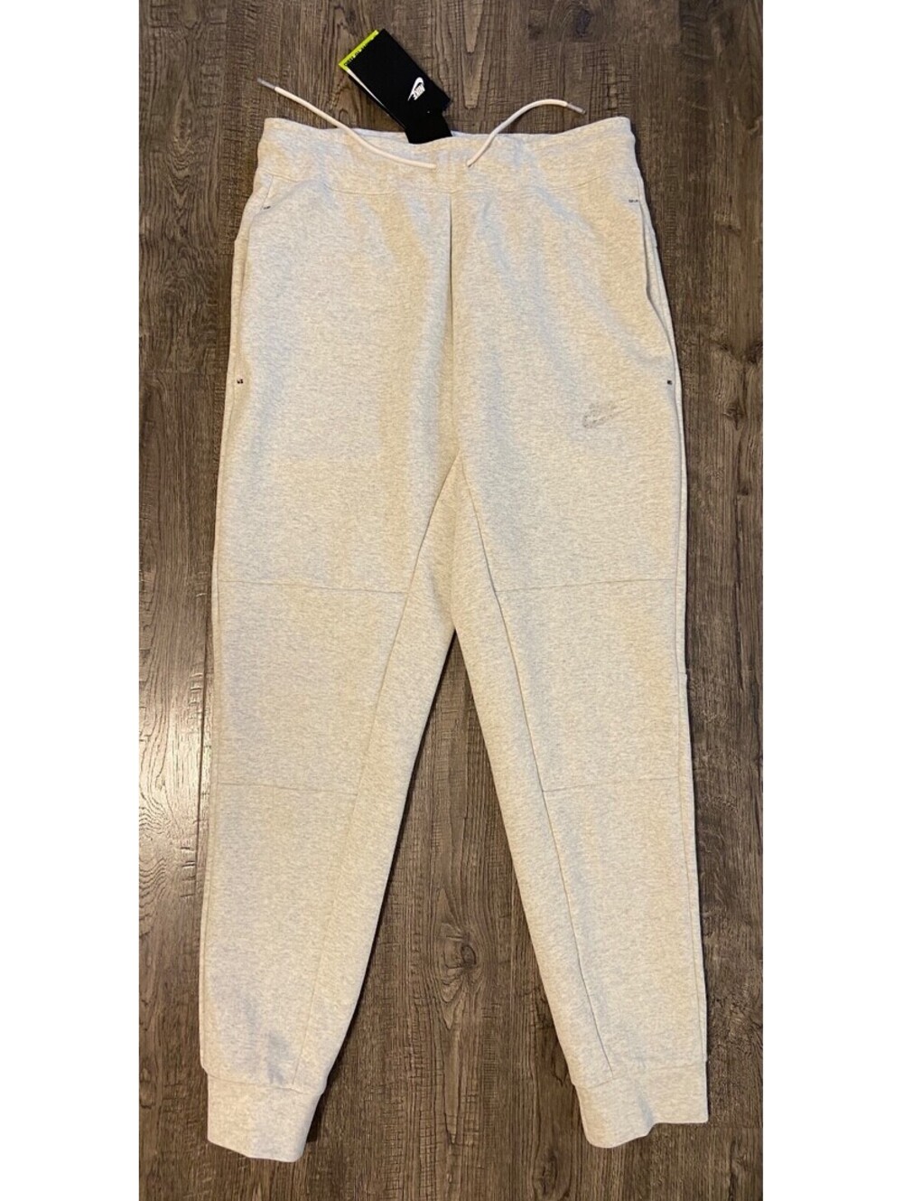 Nike Tech Fleece Joggers White Heather Mens Size XL DA0400-100 Taper Sweatpants